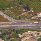 Imagen aérea en la cual se aprecia la longitud de los carriles de entrada y de salida en la A-7.