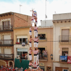 3de9f dels Xiquets de Tarragona a la diada de Santa Rosalia de Torredembarra.