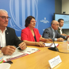 La consellera Bassa a la rueda de prensa de presentación de las principales novedades en la atención a niños en Tarragona.