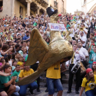 Instant de la Baixadeta de l'Aligueta i la Cucafereta celebrada durant la Santa Tecla de l'any passat.