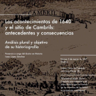 Cartel de la charla programada por Sociedad Civil Catalana.