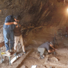 Excavació a la Cova de Kaldar el 2015