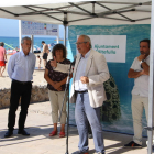 Imagen del acto de presentación de los nuevos biotopos instalados en el litoral tarraconense.