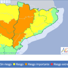 Previsión del riesgo de calor en Cataluña para este jueves, 3 de agosto.