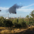 La planta de BASF-Sonatrach emet un intens fum negre a causa d'una parada