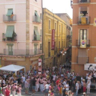 Imatge d'arxiu de la celeberació de la Diada a la plaça de les Cols.