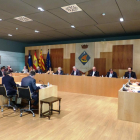 Imagen de la sesión plenaria del Ayuntamiento de Salou celebrada ayer.