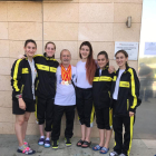 Las jóvenes con las medallas conseguidas en La Nucia, donde han participado como deportistas de la Selección Catalana de Taekwondo.