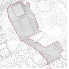 El perfil defineix la zona de l'entorn del Nou Estadi on es contruiran els 520 habitatges.