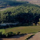Vista aèria de l'indret on es troba La Timba de Santa Bàrbara