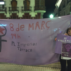 Una fotografía del photocall instalado en la Rambla Nova de Tarragona para hacer difusión de la manifestación del miércoles.