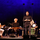 Pla obert d'un cantant durant el concert 'Orient-Occident' del IV Festival de Música Antiga de Poblet del 12 d'agost del 2016