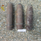 Els projectils trobats a la urbanització de Boscos.