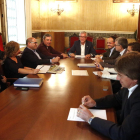 Imatge de la reunió extraordinària de la junta de portaveus extraordinària de l'Ajuntament de Tarragona per abordar l'ajornament dels Jocs Mediterranis. Imatge del 7 de novembre del 2016