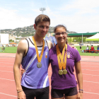 Mireia López, campeona en los 100 metros vallas y 200 metros lisos juveniles, y Jan Sans, subcampeón en los 110 metros vallas.