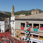 3de8xs dels Castellers de Vilafranca a La Bisbal del Penedès, el primer de la seva història.