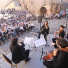 Imatge del concert del Quartet Gerhard a la plaça de les Cols de Tarragona.