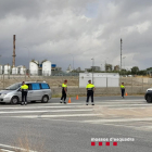 Imatge d'un dels controls dels Mossos a l'accés al festival.