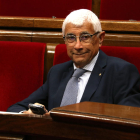 El conseller Manel Balcells, en el pleno del Parlament.