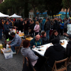Pla general dels manifestants que han participat en l'acció convocada per Tsunami Democràctic a Tarragona.