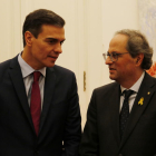 Imagen de Pedro Sánchez y Quim Torra durante un encuentro