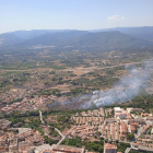 Imagen aérea de la zona afectada por el incendio.