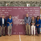 Els diferents representants de Tarragona i de la Generalitat durant l'acte de presentació.