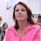 La vicesecretaria general del PSOE, Adriana Lastra, en un acto del PSC.