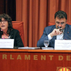 La consellera d'Acció Climàtica, Teresa Jordà, durant la Comissió d'estudi per a la protecció del delta de l'Ebre al Parlament.