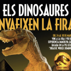 Cartell promocional de l'arribada de Jurassic World a la Fira Centre Comercial de Reus.