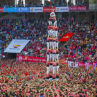 Imatge del Concurs de Castells del 2018 a la Tarraco Arena Plaça, plena de gom a gom.