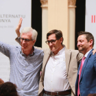 Josep Fèlix Ballesteros, Salvador Illa y Rubén Viñuales, este sábado en Tarragona.
