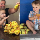 La madre anunció para|por las redes sociales que regalaba las hamburguesses y explicó el caso.
