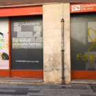 Imagen de la sede de Ciutadans Vila-seca con las pintadas.