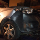 El cotxe de Luis Jiménez, després de l'accident.