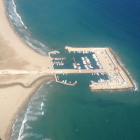 Imatge aèria del port de Coma-ruga. Imatge publicada el 13 d'octubre de 2016