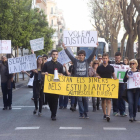Pancartas con frases como «Dar la cara» o «Seguiremos con la lucha» han protagonizado la manifestación.