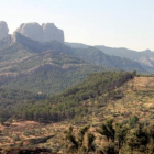 Imatge de les Roques de Benet al parc natural dels Ports d'Horta de Sant Joan.