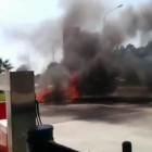 Incendi d'un vehicle a la zona de la benzinera del Catllar