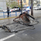 L'últim contenidor cremat ha estat el del carrer Doctor Frias, davant de la Biblioteca Xavier Amorós.