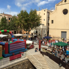 Imagen de la plaza del Rey, en la pasada edición del acto, organizado por la entidad castellera.
