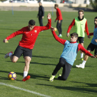 Vélez durante un entrenamiento.