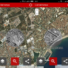 Capturas de la cartografía d eTarragona y Reus con el apliació para móviles.