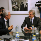 El ministro de Educación, Cultura y Deportes, Íñigo Méndez de Vigo, con el alcalde de Tarragona, Josep Félix Ballesteros, a la reunión.