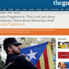 Artículo de Carles Puigdemont en 'The Guardian'.