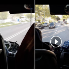 La usuària ha fet públic els dos vídeos dels dos trajectes amb els conductors parlant pel mòbil.