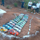 Todos los vehículos que participaron en la competición en Alcover.