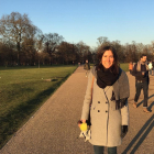 La Cristina en el famós parc londinenc de Hyde Park.