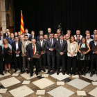 El president de la Generalitat, Carles Puigdemont, durant la dissetena edició dels Premis Nacionals a la Iniciativa Comercial i als Establiments Comercials Centenaris,