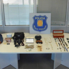 Imagen de los objetos que los agentes intervinieron a los ladrones.